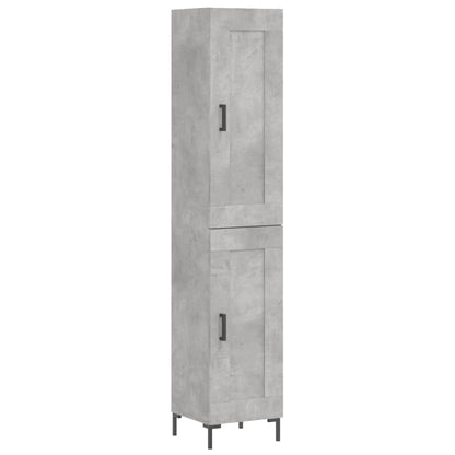 vidaXL Highboard Concrete Grey 34,5x34x180 cm Engineered Wood
