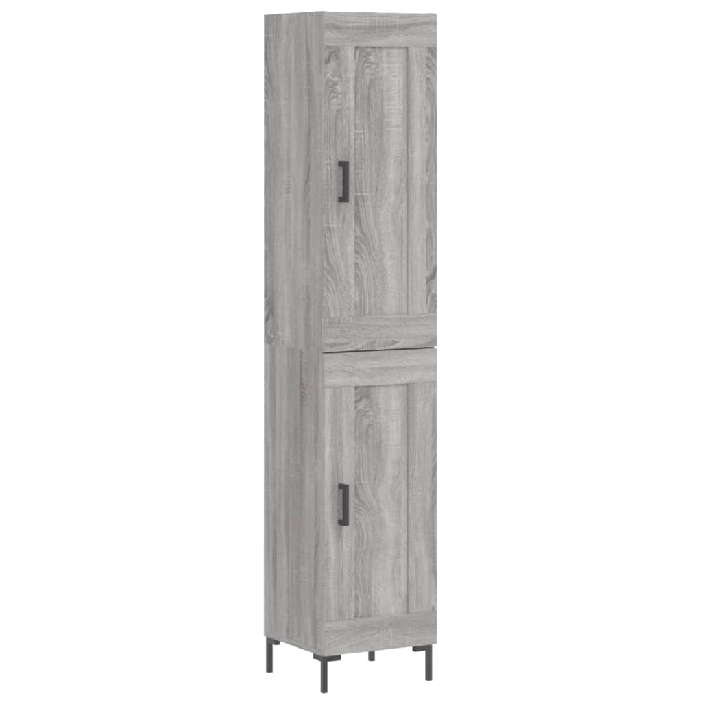 vidaXL Highboard Grey Sonoma 34.5x34x180 cm Engineered Wood