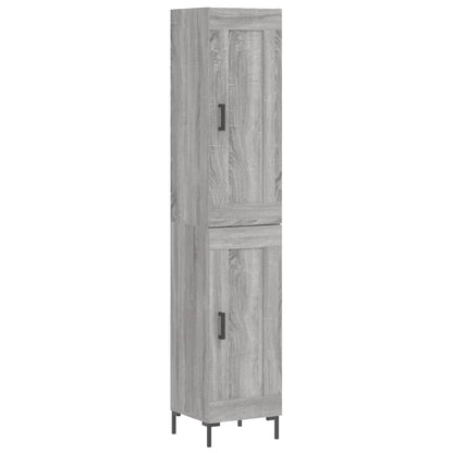 vidaXL Highboard Grey Sonoma 34,5x34x180 cm Engineered Wood
