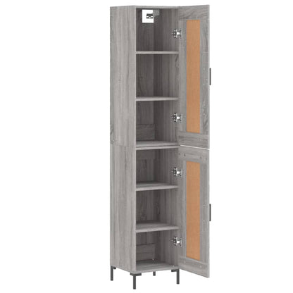 vidaXL Highboard Grey Sonoma 34,5x34x180 cm Engineered Wood