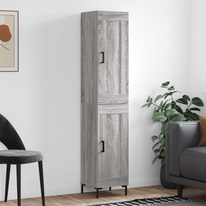 vidaXL Highboard Grey Sonoma 34,5x34x180 cm Engineered Wood