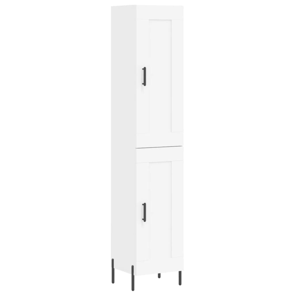vidaXL Highboard White 34.5x34x180 cm Engineered Wood