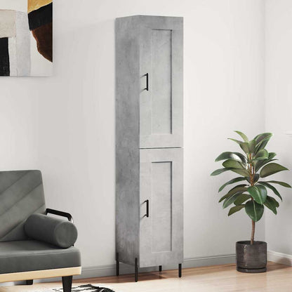 vidaXL Highboard Concrete Grey 34,5x34x180 cm Engineered Wood