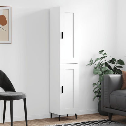 vidaXL Highboard White 34.5x34x180 cm Engineered Wood