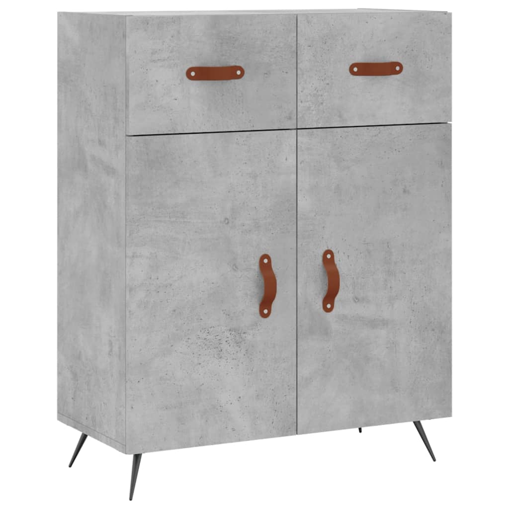 vidaXL Highboard | Concrete grey | Engineered wood, Metal | Bigger | Highboard