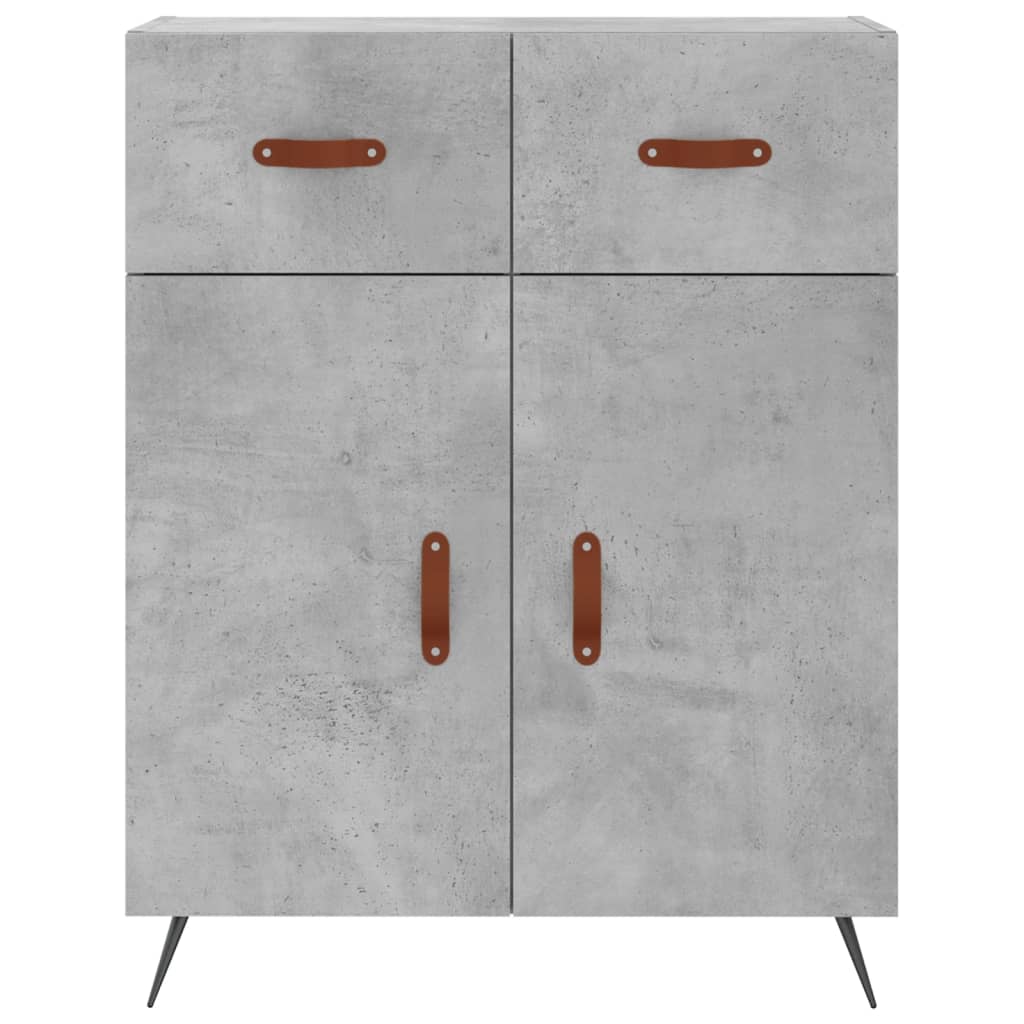 vidaXL Highboard | Concrete grey | Engineered wood, Metal | Bigger | Highboard