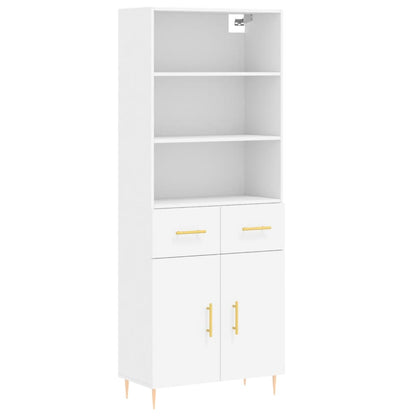 vidaXL Highboard White 69.5x34x180 cm Engineered Wood