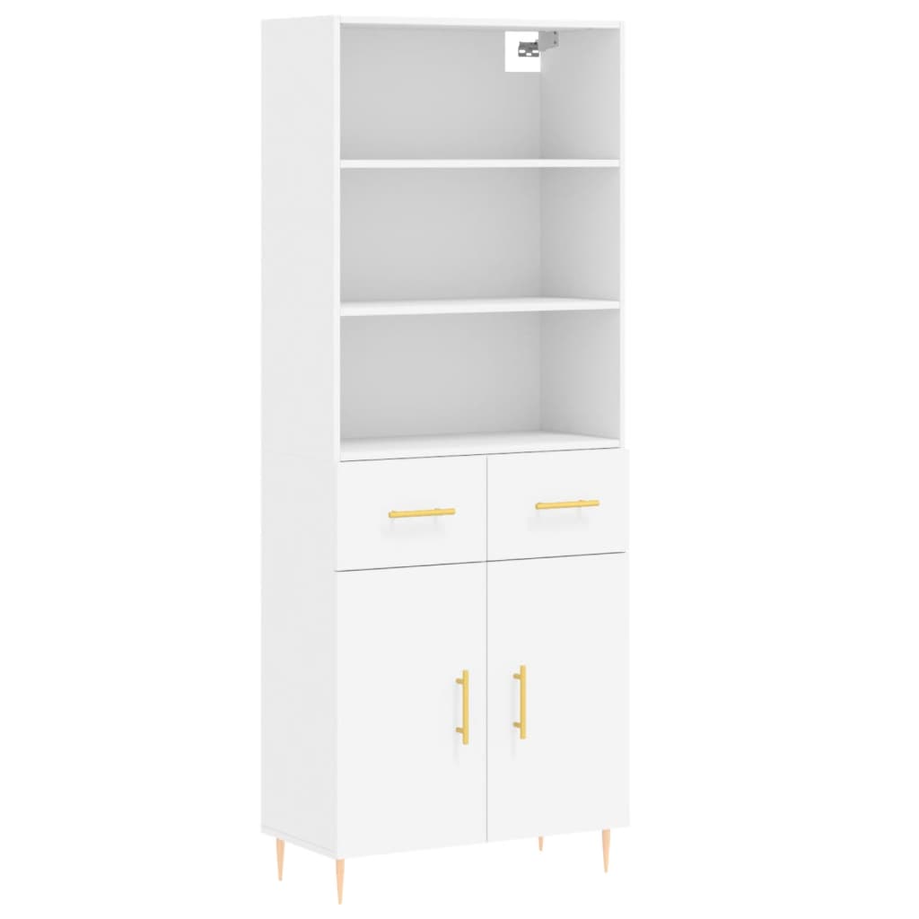 vidaXL Highboard White 69,5x34x180 cm Engineered Wood