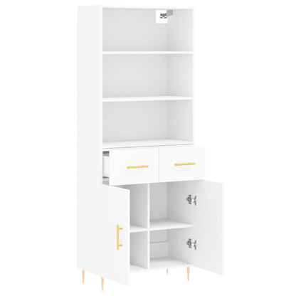 vidaXL Highboard White 69,5x34x180 cm Engineered Wood