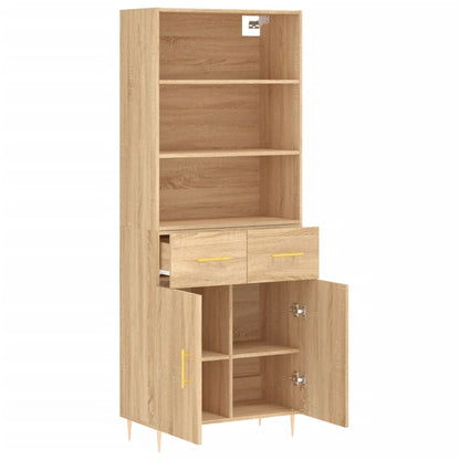 vidaXL Highboard Sonoma Oak 69,5x34x180 cm Engineered Wood