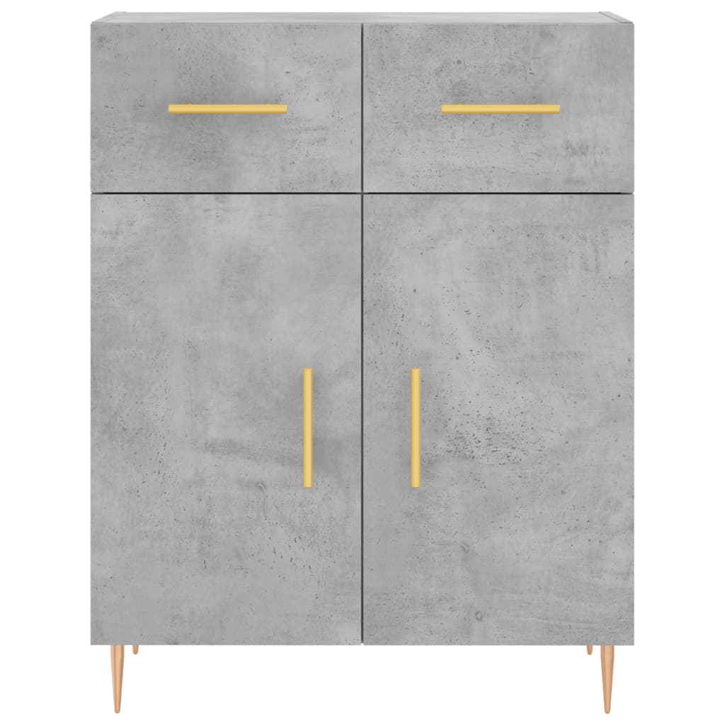 vidaXL Highboard Concrete Grey 69,5x34x180 cm Engineered Wood