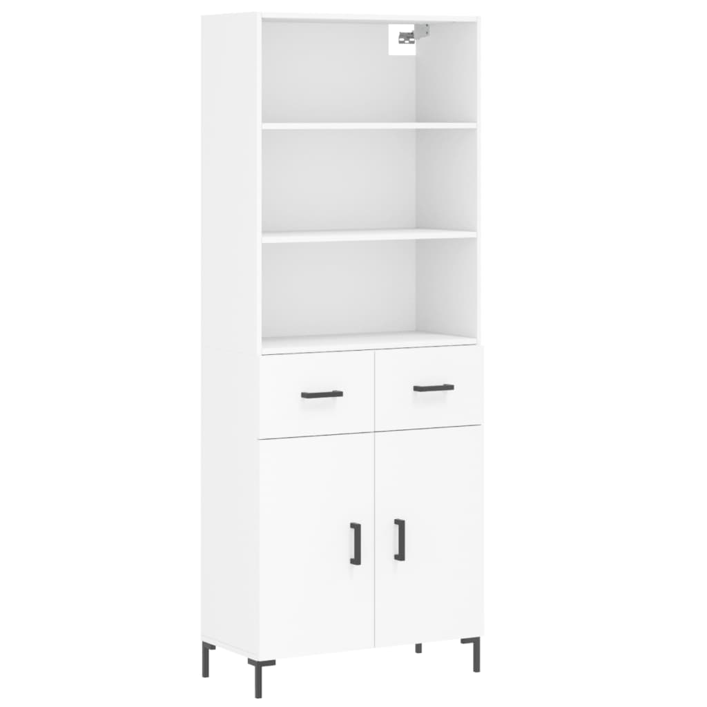 vidaXL Highboard White 69,5x34x180 cm Engineered Wood