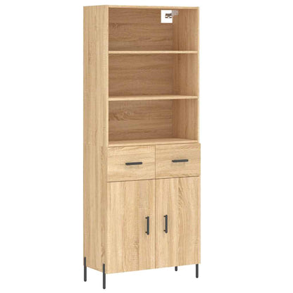vidaXL Highboard Sonoma Oak 69,5x34x180 cm Engineered Wood