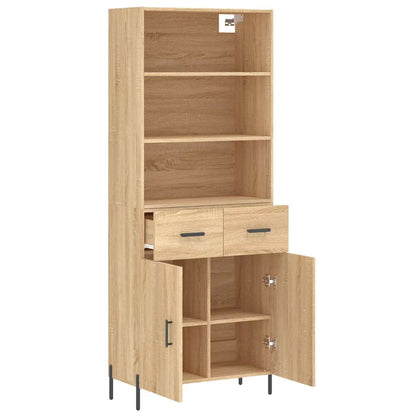 vidaXL Highboard Sonoma Oak 69,5x34x180 cm Engineered Wood