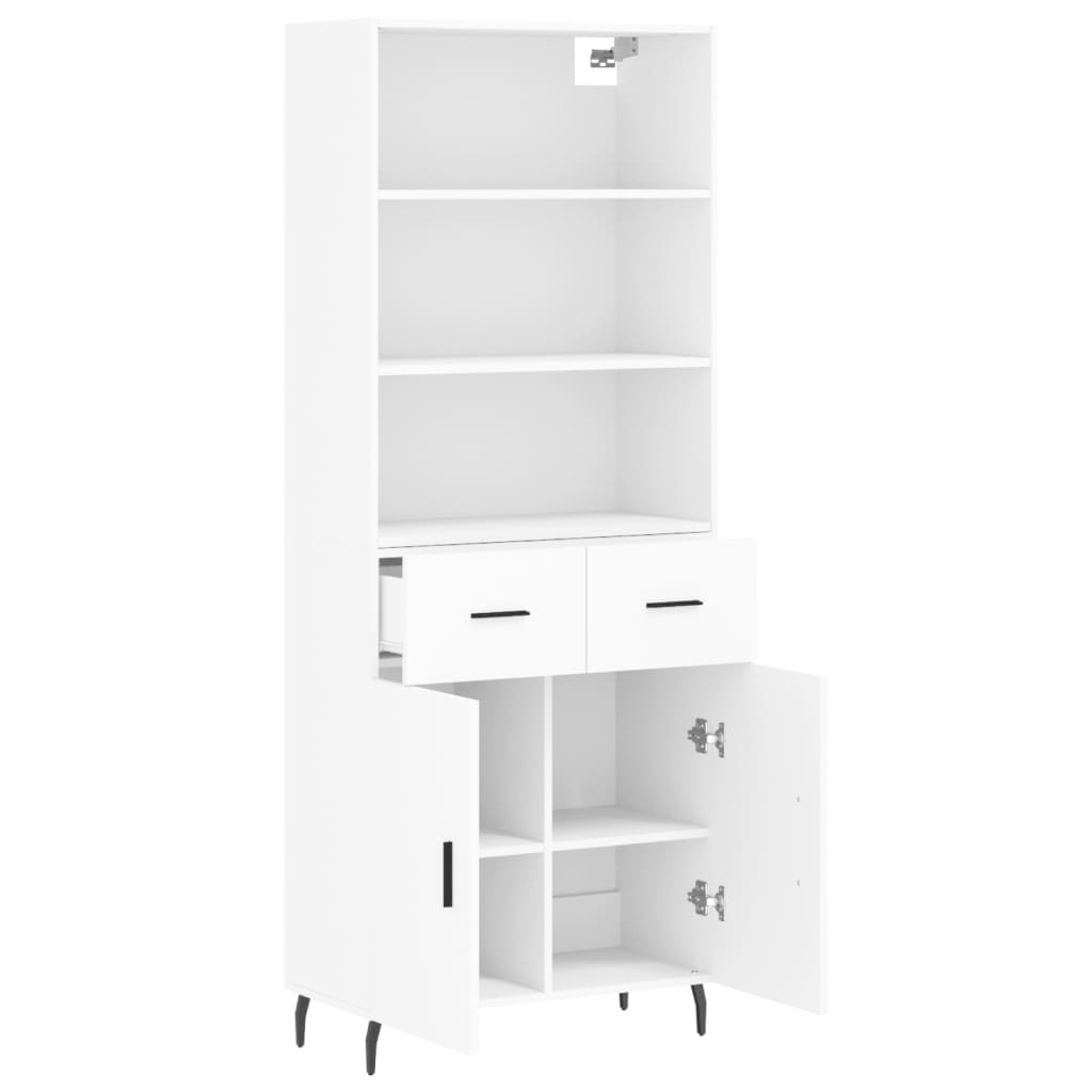 vidaXL Highboard White 69.5x34x180 cm Engineered Wood