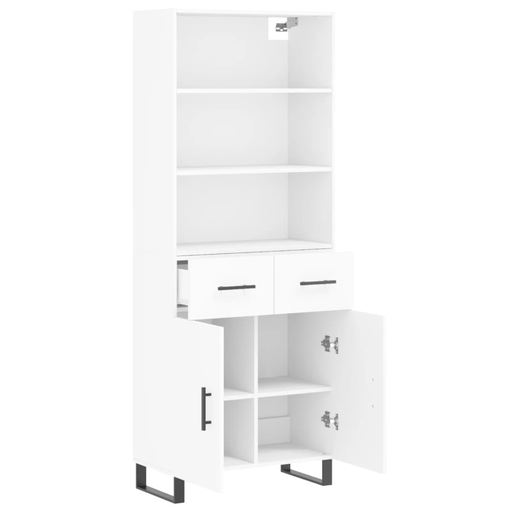 vidaXL Highboard White 69.5x34x180 cm Engineered Wood