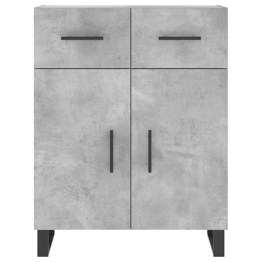 vidaXL Highboard Concrete Grey 69.5x34x180 cm Engineered Wood