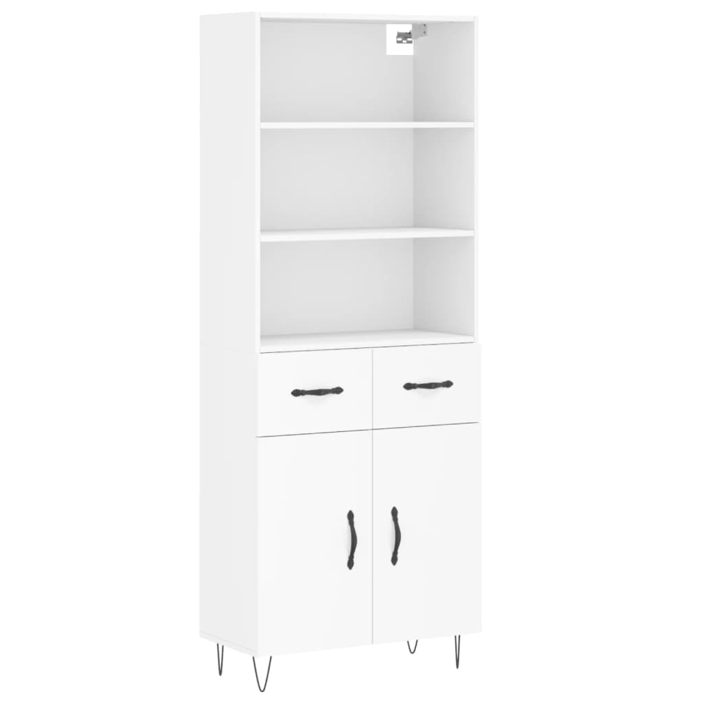 vidaXL Highboard White 69.5x34x180 cm Engineered Wood