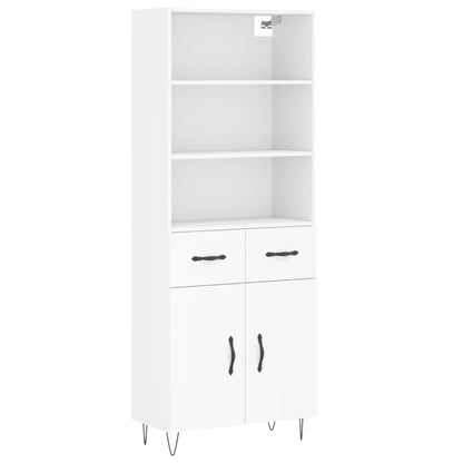 vidaXL Highboard White 69,5x34x180 cm Engineered Wood