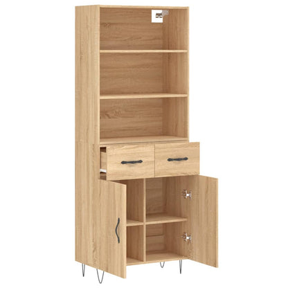 vidaXL Highboard Sonoma Oak 69,5x34x180 cm Engineered Wood