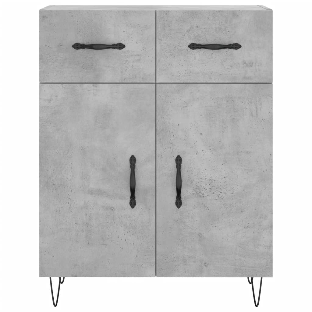 vidaXL Highboard Concrete Grey 69,5x34x180 cm Engineered Wood