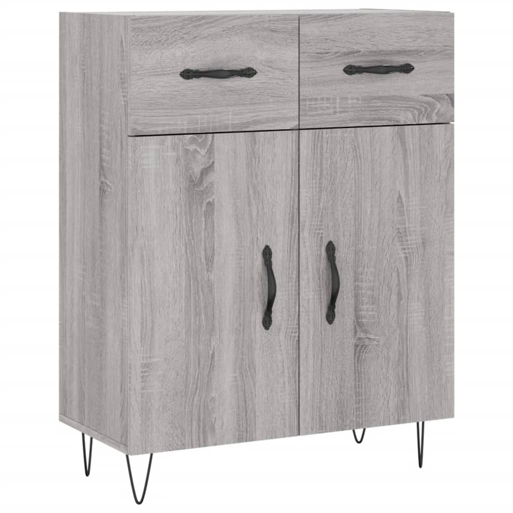 vidaXL Highboard Grey Sonoma 69,5x34x180 cm Engineered Wood