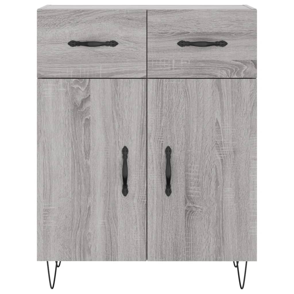 vidaXL Highboard Grey Sonoma 69,5x34x180 cm Engineered Wood