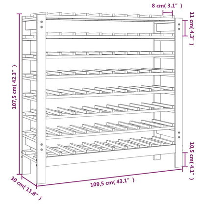 vidaXL Wine Rack 109.5x30x107.5 cm Solid Wood Pine