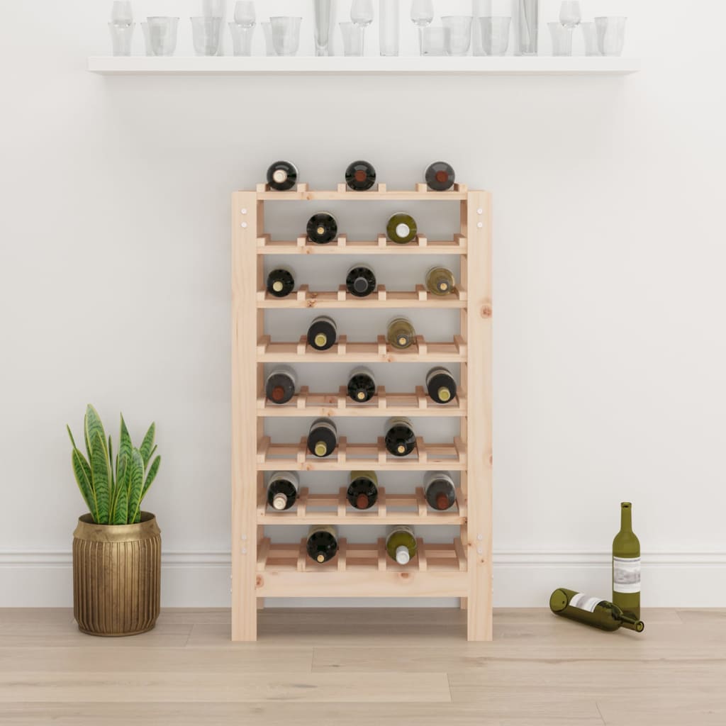 vidaXL Wine Rack 61,5x30x107,5 cm Solid Wood Pine