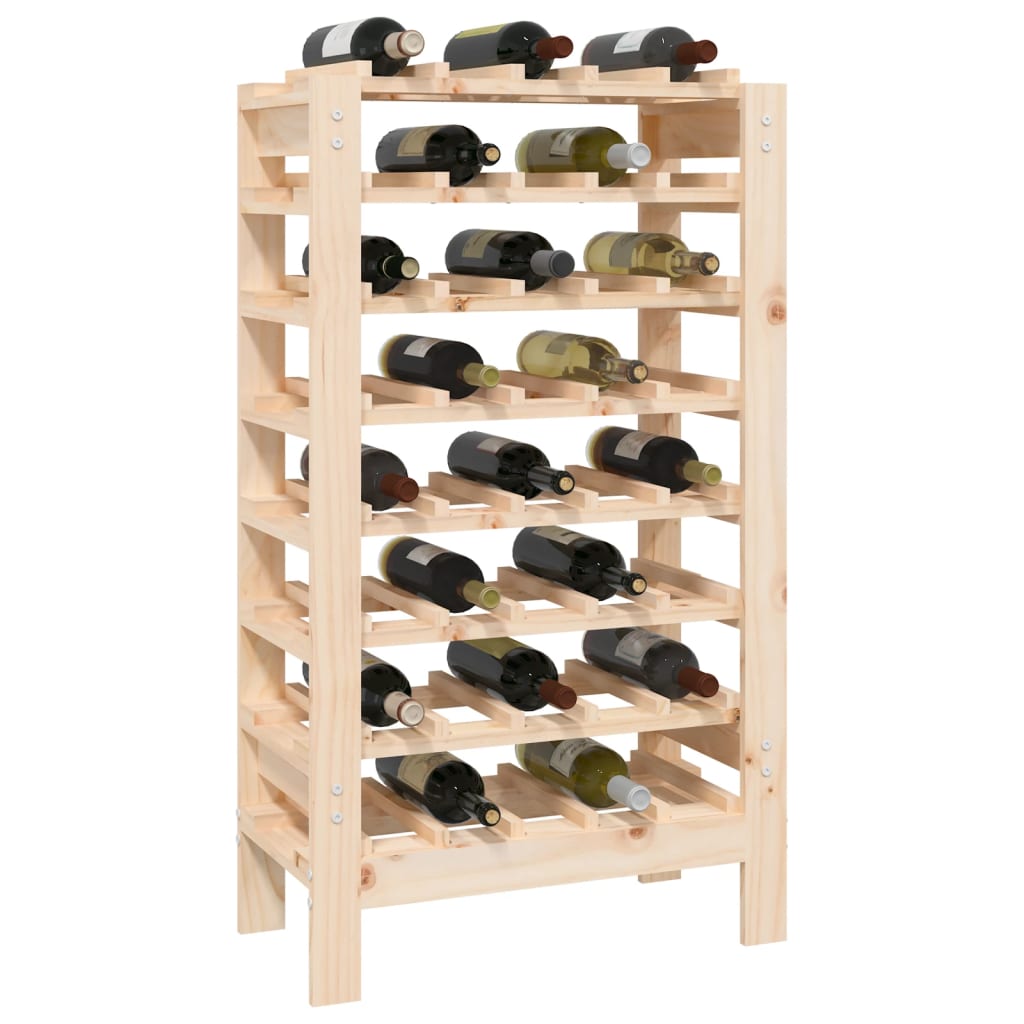 vidaXL Wine Rack 61,5x30x107,5 cm Solid Wood Pine