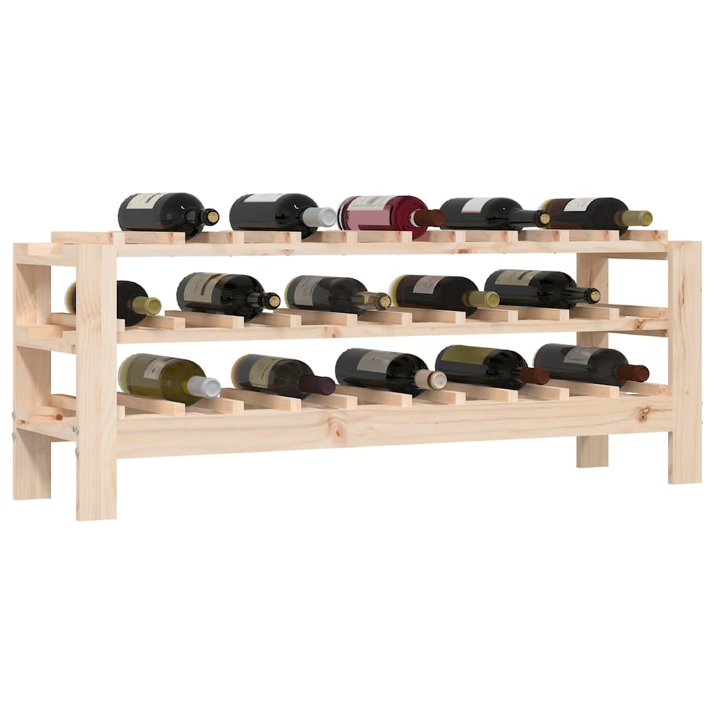 vidaXL Wine Rack 109.5x30x42 cm Solid Wood Pine