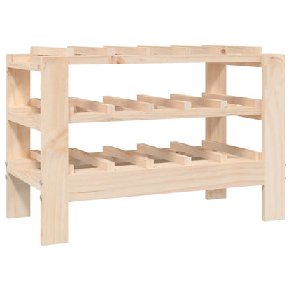 vidaXL Wine Rack 61,5x30x42 cm Solid Wood Pine