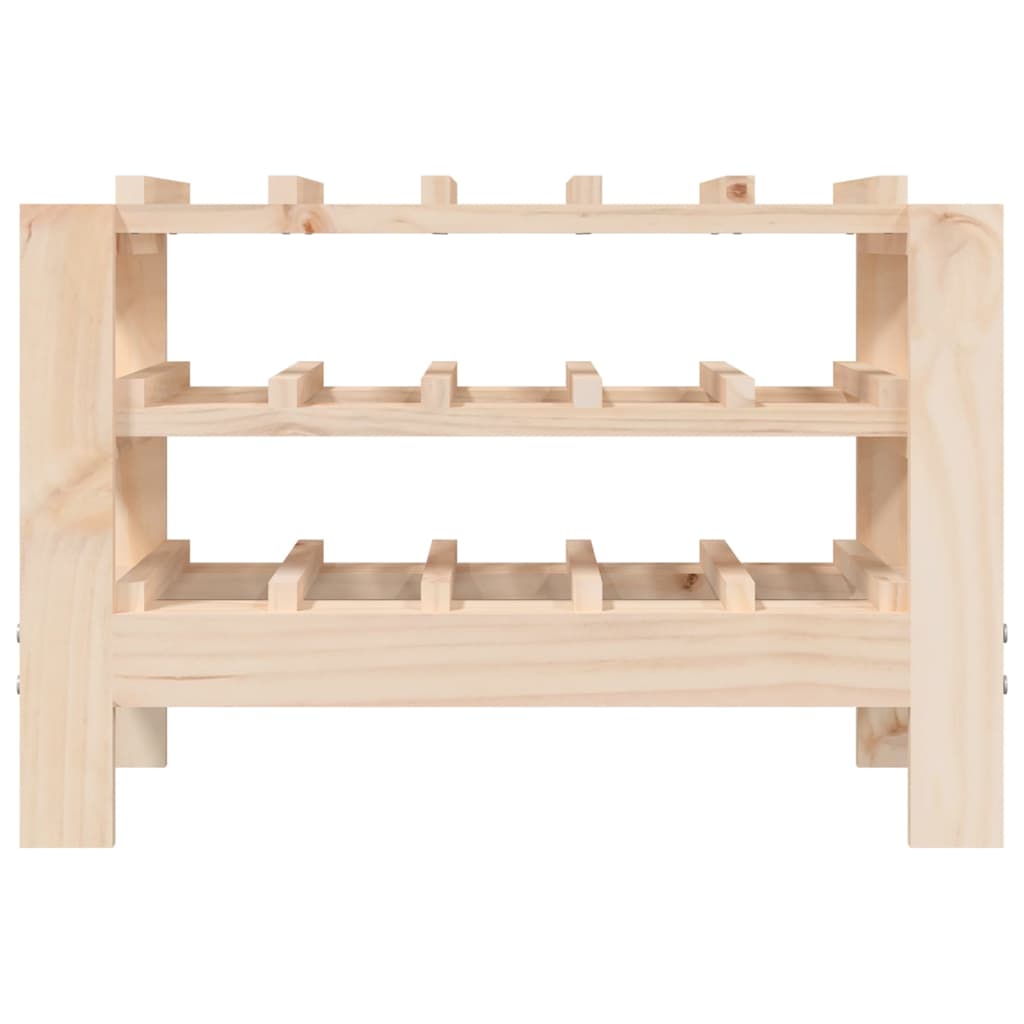vidaXL Wine Rack 61,5x30x42 cm Solid Wood Pine
