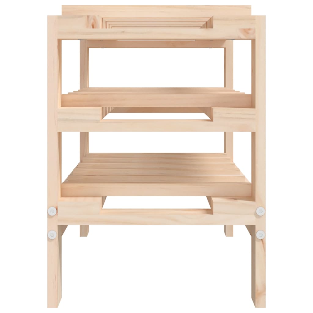vidaXL Wine Rack 61,5x30x42 cm Solid Wood Pine