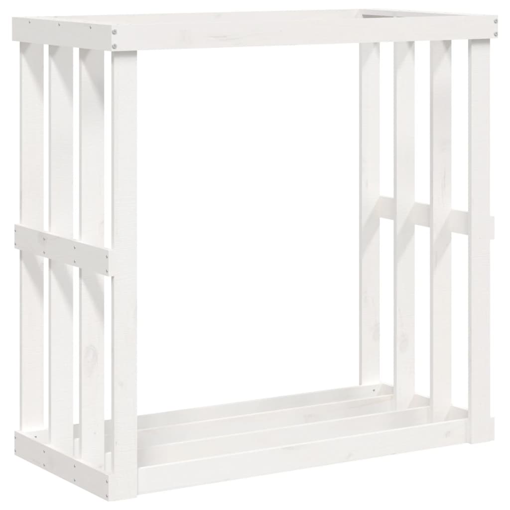 vidaXL Outdoor Log Holder White 108x52x106 cm Solid Wood Pine