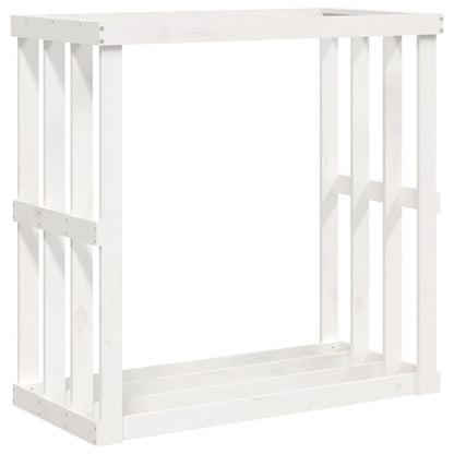 vidaXL Outdoor Log Holder White 108x52x106 cm Solid Wood Pine