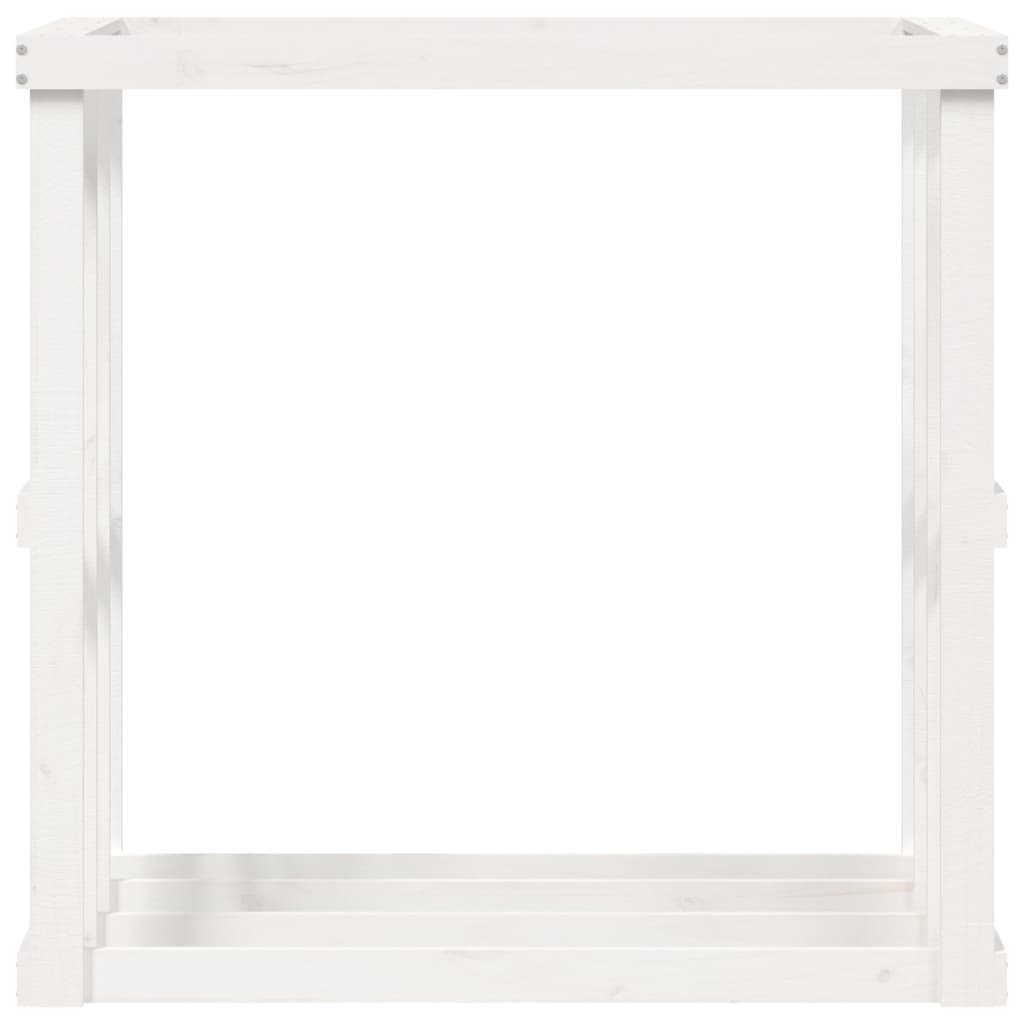 vidaXL Outdoor Log Holder White 108x52x106 cm Solid Wood Pine