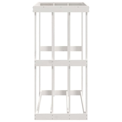 vidaXL Outdoor Log Holder White 108x52x106 cm Solid Wood Pine