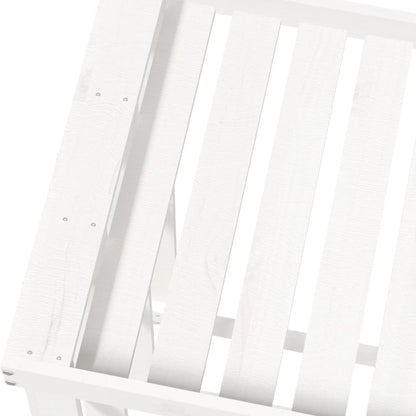 vidaXL Outdoor Log Holder White 108x52x106 cm Solid Wood Pine