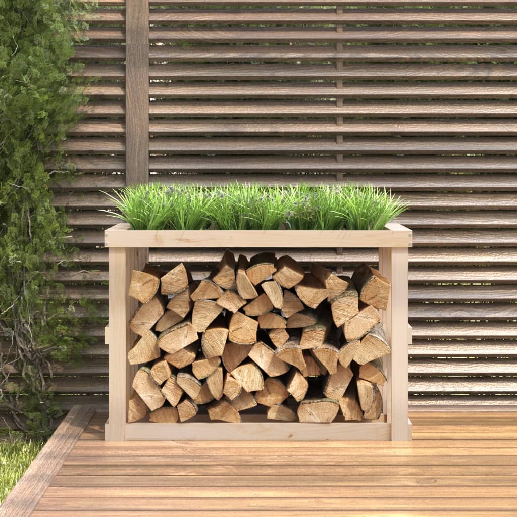 vidaXL Outdoor Log Holder 108x52x74 cm Solid Wood Pine