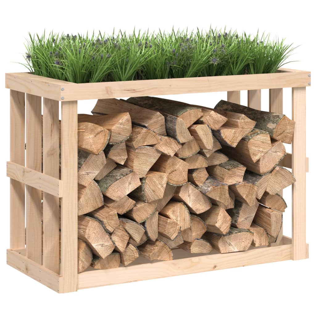 vidaXL Outdoor Log Holder 108x52x74 cm Solid Wood Pine