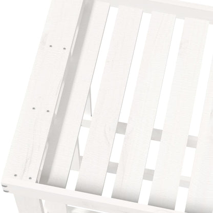 vidaXL Outdoor Log Holder White 108x52x74 cm Solid Wood Pine