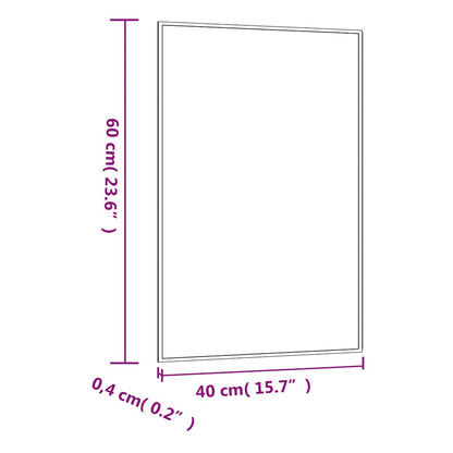 vidaXL Wall Mirror 40x60 cm Glass Rectangle