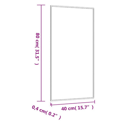 vidaXL Wall Mirror 40x80 cm Glass Rectangle