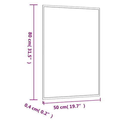 vidaXL Wall Mirror 50x80 cm Glass Rectangle