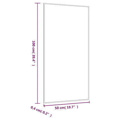 vidaXL Wall Mirror 50x100 cm Glass Rectangle