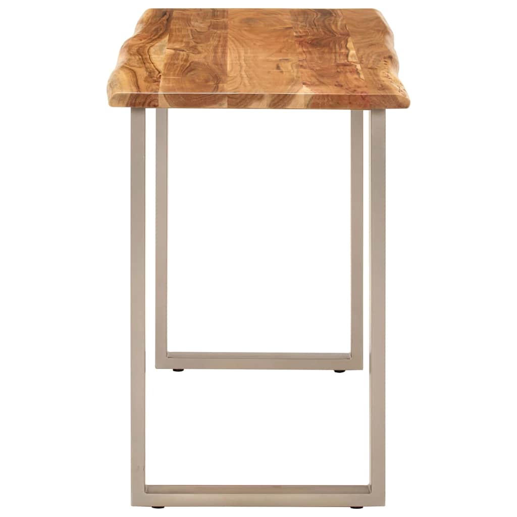 vidaXL Dining Table 110x50x76 cm Solid Wood Acacia