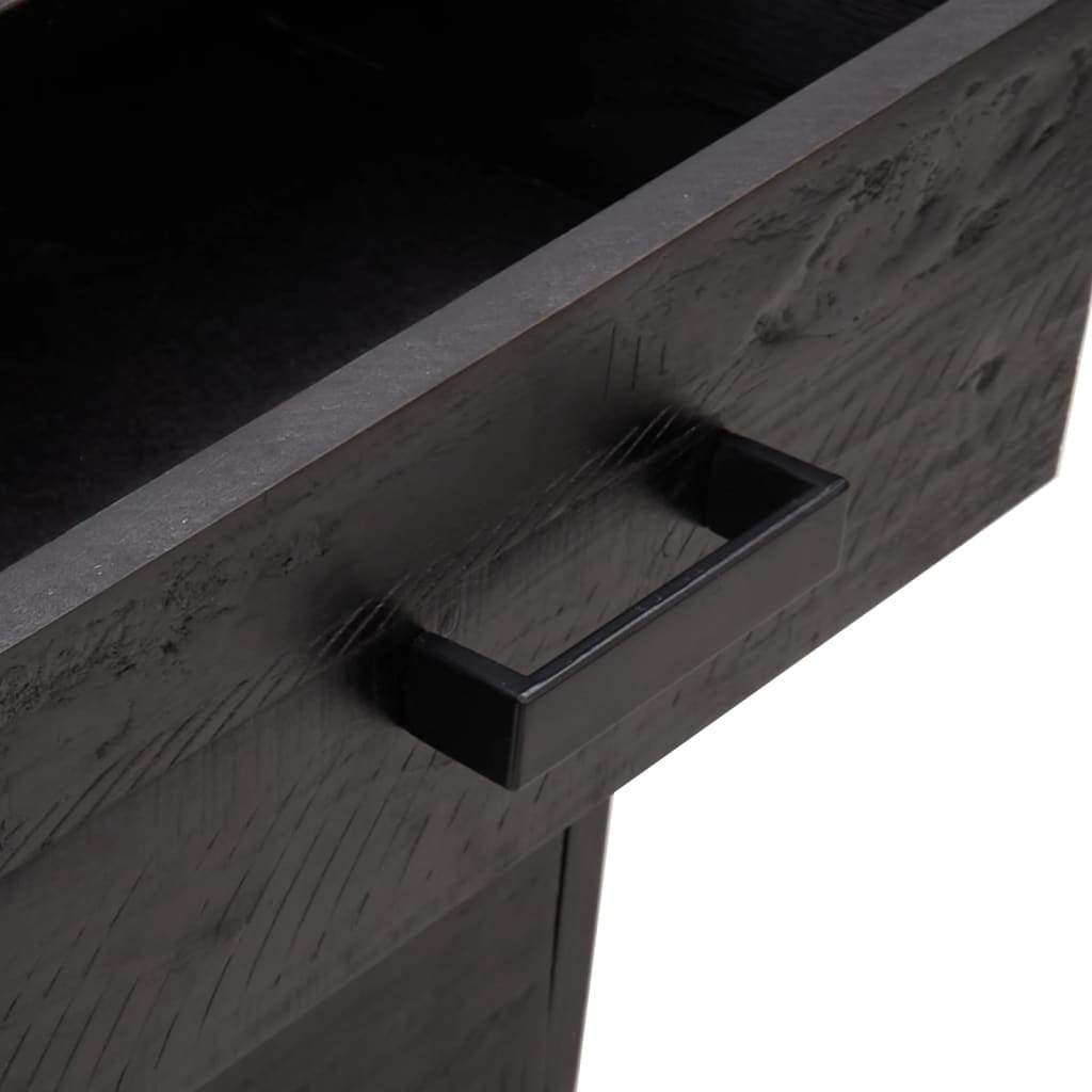 vidaXL Bedside Cabinets 2 pcs Black 40x30x55 cm Solid Wood Pine