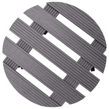 vidaXL Plant Trolleys 4 pcs Grey Ø30x7,5 cm WPC