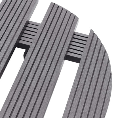 vidaXL Plant Trolleys 4 pcs Grey Ø30x7,5 cm WPC